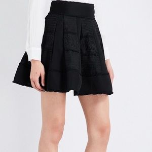 Maje Black Textured Skirt